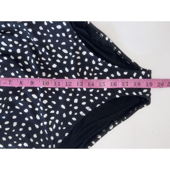 Leilani One Piece Swimsuit Black Adjustable Straps Flattering V Neck Bra‎ Cup 10 - Picture 8 of 13